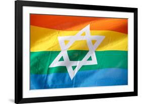 Israel Rainbow Flag-RDStockPhotos-Framed Photographic Print