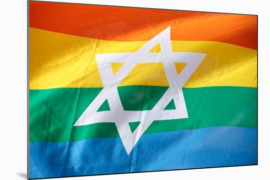 Israel Rainbow Flag-RDStockPhotos-Mounted Photographic Print