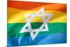 Israel Rainbow Flag-RDStockPhotos-Mounted Photographic Print