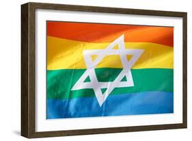 Israel Rainbow Flag-RDStockPhotos-Framed Photographic Print