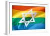 Israel Rainbow Flag-RDStockPhotos-Framed Photographic Print