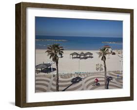 Israel, Tel Aviv Beach Walkway-Walter Bibikow-Framed Photographic Print