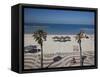 Israel, Tel Aviv Beach Walkway-Walter Bibikow-Framed Stretched Canvas