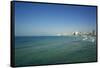 Israel, Tel Aviv. Coastline and beach-Michele Molinari-Framed Stretched Canvas