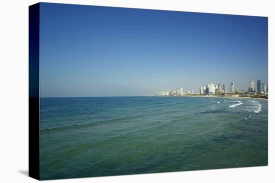 Israel, Tel Aviv. Coastline and beach-Michele Molinari-Stretched Canvas