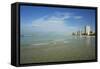 Israel, Tel Aviv. Coastline and beach-Michele Molinari-Framed Stretched Canvas