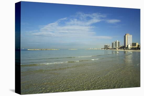 Israel, Tel Aviv. Coastline and beach-Michele Molinari-Stretched Canvas