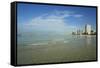 Israel, Tel Aviv. Coastline and beach-Michele Molinari-Framed Stretched Canvas