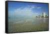 Israel, Tel Aviv. Coastline and beach-Michele Molinari-Framed Stretched Canvas