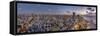 Israel, Tel Aviv, Elevated Dusk View of Beachfront Hotel-Gavin Hellier-Framed Stretched Canvas