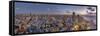 Israel, Tel Aviv, Elevated Dusk View of Beachfront Hotel-Gavin Hellier-Framed Stretched Canvas