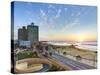 Israel, Tel Aviv, Elevated Dusk View of the City Beachfront-Gavin Hellier-Stretched Canvas