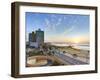 Israel, Tel Aviv, Elevated Dusk View of the City Beachfront-Gavin Hellier-Framed Photographic Print