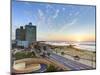 Israel, Tel Aviv, Elevated Dusk View of the City Beachfront-Gavin Hellier-Mounted Photographic Print