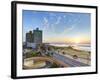 Israel, Tel Aviv, Elevated Dusk View of the City Beachfront-Gavin Hellier-Framed Photographic Print