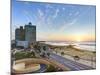 Israel, Tel Aviv, Elevated Dusk View of the City Beachfront-Gavin Hellier-Mounted Photographic Print