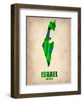 Israel Watercolor Map-NaxArt-Framed Art Print