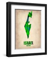 Israel Watercolor Map-NaxArt-Framed Art Print