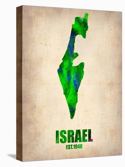 Israel Watercolor Map-NaxArt-Stretched Canvas