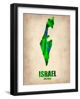 Israel Watercolor Map-NaxArt-Framed Art Print