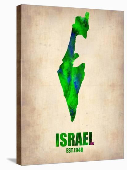 Israel Watercolor Map-NaxArt-Stretched Canvas