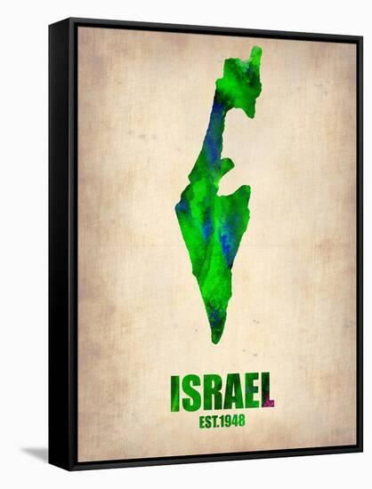 Israel Watercolor Map-NaxArt-Framed Stretched Canvas