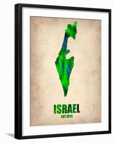 Israel Watercolor Map-NaxArt-Framed Art Print