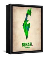 Israel Watercolor Map-NaxArt-Framed Stretched Canvas