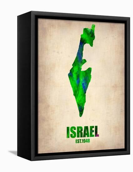 Israel Watercolor Map-NaxArt-Framed Stretched Canvas