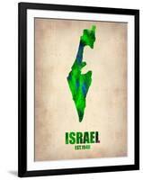 Israel Watercolor Map-NaxArt-Framed Art Print