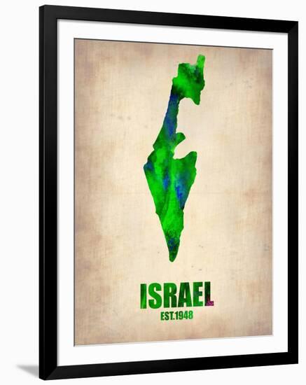 Israel Watercolor Map-NaxArt-Framed Art Print