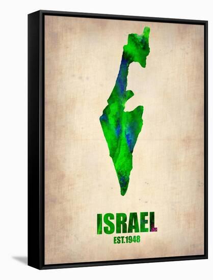 Israel Watercolor Map-NaxArt-Framed Stretched Canvas