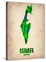 Israel Watercolor Map-NaxArt-Stretched Canvas