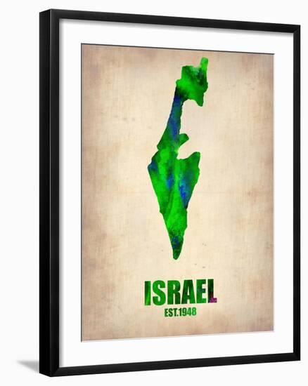 Israel Watercolor Map-NaxArt-Framed Art Print