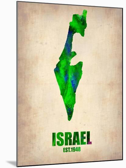 Israel Watercolor Map-NaxArt-Mounted Art Print