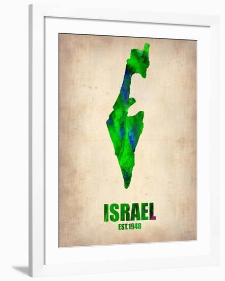 Israel Watercolor Map-NaxArt-Framed Art Print