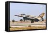 Israeli Air Force F-16I Sufa Landing at Hatzerim Airbase, Israel-Stocktrek Images-Framed Stretched Canvas