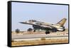 Israeli Air Force F-16I Sufa Landing at Hatzerim Airbase, Israel-Stocktrek Images-Framed Stretched Canvas