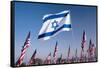 Israeli and American Flags during 3000 Flags for 9-11 Tribute-Joseph Sohm-Framed Stretched Canvas