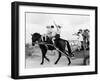 Israeli Children of Habad Sect, Frolic with Horse and Cart at Farm Village-Paul Schutzer-Framed Photographic Print