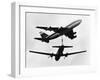 Israeli El Al Boeing 747 and a Propeller HS 748 Nearly Miss One Another, June 1948-null-Framed Photographic Print