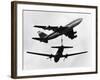 Israeli El Al Boeing 747 and a Propeller HS 748 Nearly Miss One Another, June 1948-null-Framed Photographic Print