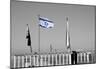 Israeli Flag on Lebanon Border-null-Mounted Poster