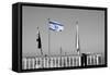 Israeli Flag on Lebanon Border-null-Framed Stretched Canvas