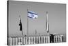 Israeli Flag on Lebanon Border-null-Stretched Canvas