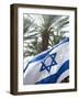 Israeli Flag with Star of David and Palm Tree, Tel Aviv, Israel, Middle East-Merrill Images-Framed Photographic Print