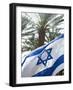 Israeli Flag with Star of David and Palm Tree, Tel Aviv, Israel, Middle East-Merrill Images-Framed Photographic Print