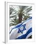 Israeli Flag with Star of David and Palm Tree, Tel Aviv, Israel, Middle East-Merrill Images-Framed Photographic Print