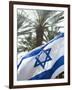 Israeli Flag with Star of David and Palm Tree, Tel Aviv, Israel, Middle East-Merrill Images-Framed Photographic Print