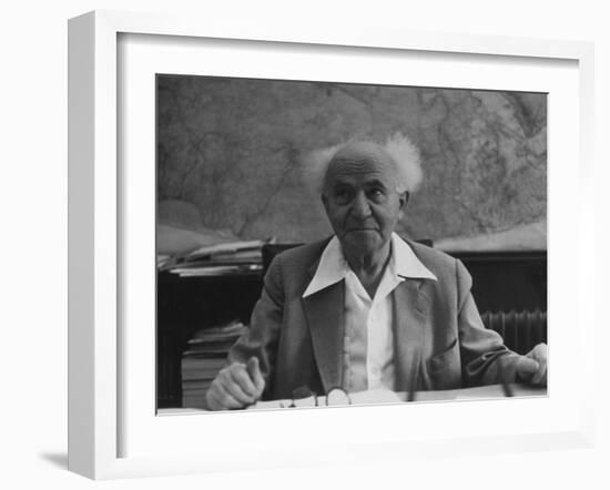 Israeli Pm David Ben-Gurion-Gjon Mili-Framed Photographic Print